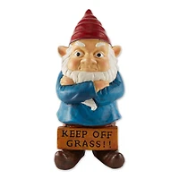 Keep Off Grass Grumpy Gnome 4.5" x 4.25" x 10