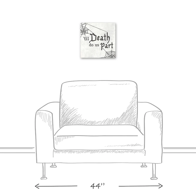 'Til Death Do Us Part Webs Canvas Wall Art