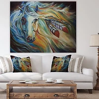 Designart - Breaking Dawn Indian War Horse