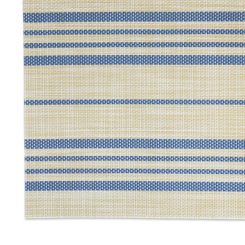 DII® French Blue Striped Farmhouse Woven Placemat Set, 6ct.