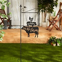 52" Life Is Better On The Farm Garden Stake