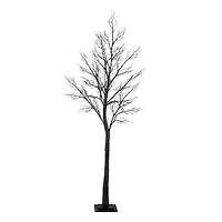 7ft. Pre-Lit Halloween Minimalist Twig Artificial Fall Tree with 400 Orange & Purple LED Lights