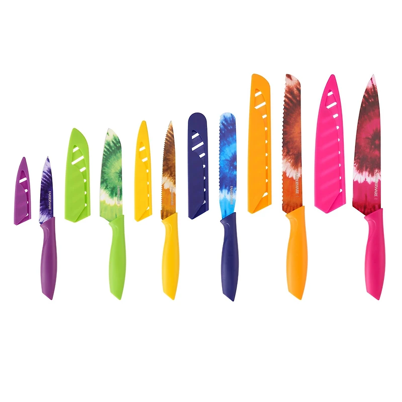 Farberware Rainbow Tie Dye Knife Set