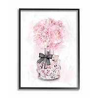 Stupell Industries Pink Flower Perfume Glam Fashion Design Framed Wall Art