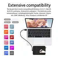 XPPen 4" x 3" Deco mini4 Portable Graphics Drawing Tablet