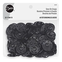 Dritz® 7/8" Black Sew-On Snaps, 48 Sets