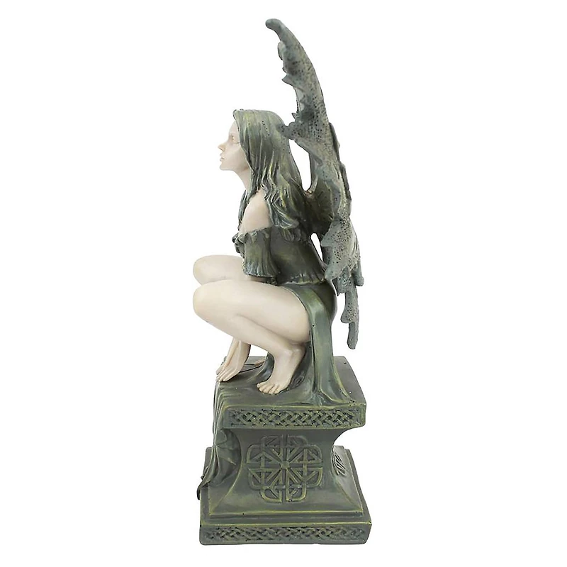 Design Toscano 9.5" Celtic Fairy's Perilous Perch Garden Statue