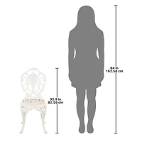 Design Toscano 32.5" Villa Ravello Rose Garden Cast Iron Bistro Chair