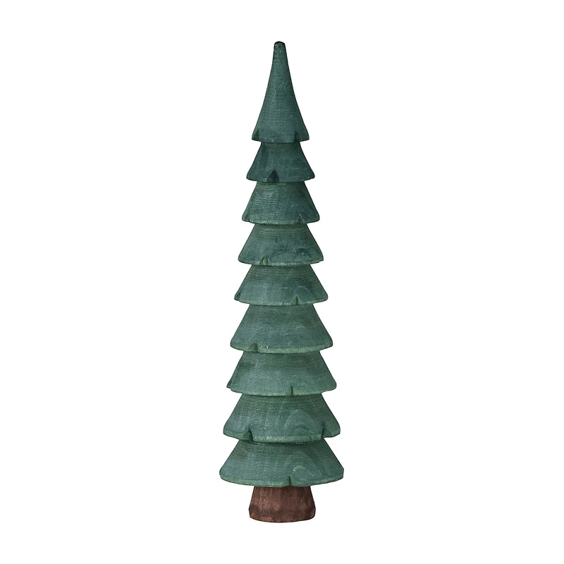 Hello Honey® 6.75" Green & Brown Carved Wood Tree Décor