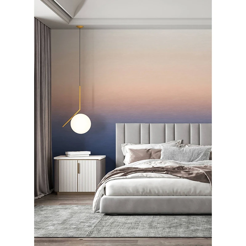 Katie Hunt Orange & Blue Ombre Sunrise Wall Mural