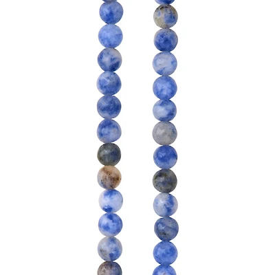 Blue Spotted Sodalite Stone Round Beads by Bead Landing®, 4mm