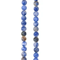 Blue Spotted Sodalite Stone Round Beads by Bead Landing®, 4mm