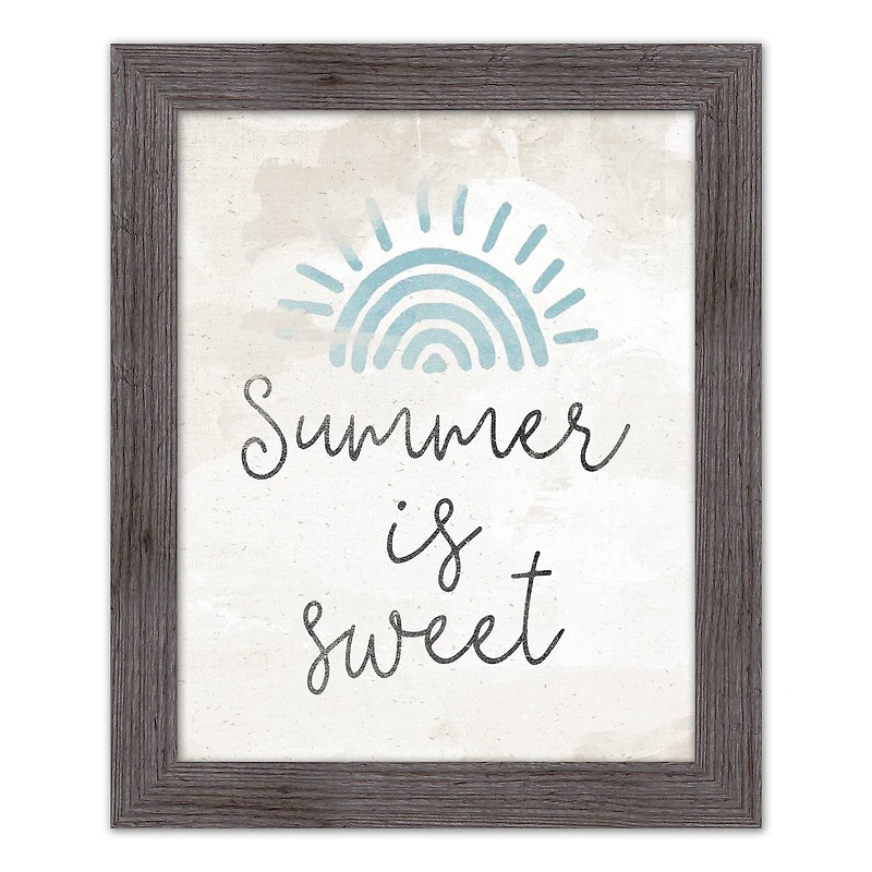Summer is Sweet Western Gray Framed Print