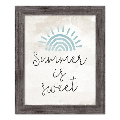 Summer is Sweet Western Gray Framed Print