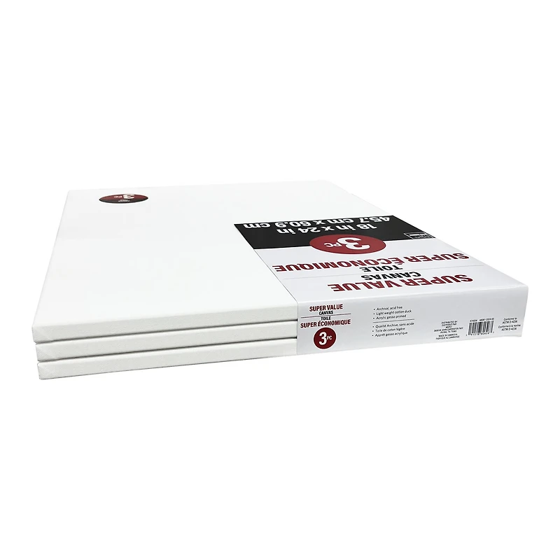 3 Pack 18" x 24" Super Value Canvas by Artist's Loft®