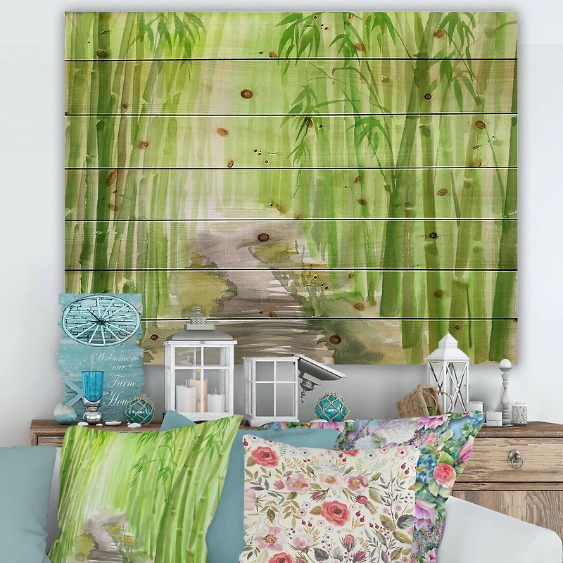 Designart - Green Bamboo Forest