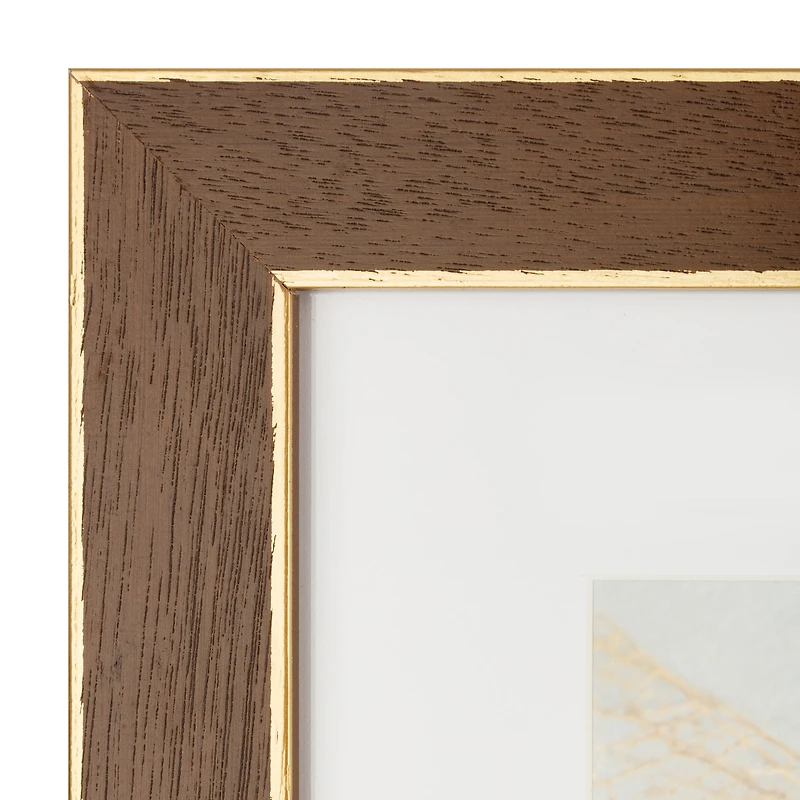 Gallery Walnut & Gold Trim Frame with Mat by Studio Décor