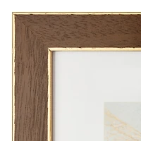 Gallery Walnut & Gold Trim Frame with Mat by Studio Décor