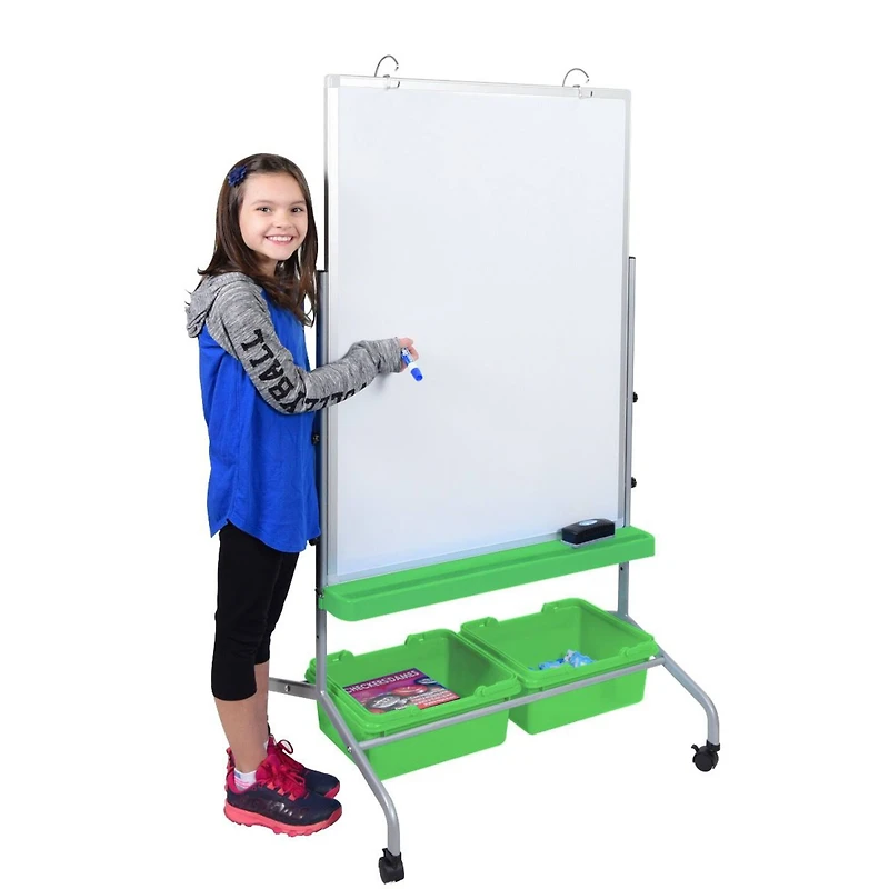 Luxor Classroom Chart Stand with Storage Bins
