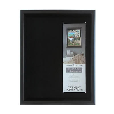14" x 18" Black Beveled Shadow Box by Studio Décor®