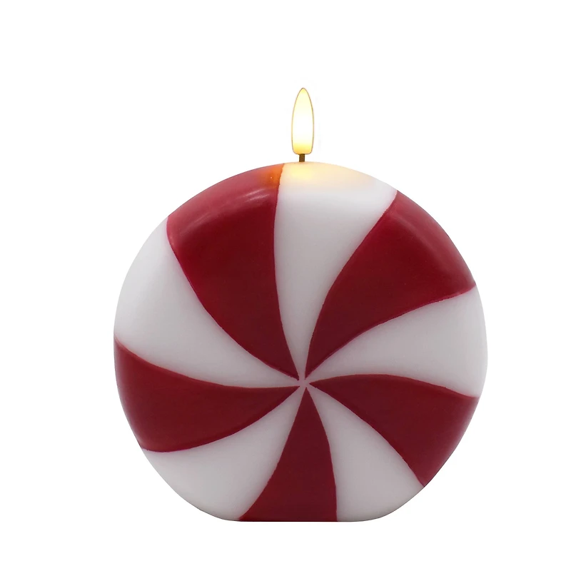 Round Peppermint LED Wax Candle by Ashland®