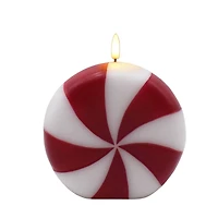 Round Peppermint LED Wax Candle by Ashland®