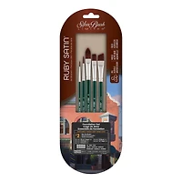 Silver Brush Limited Ruby Satin® SH 5 Piece Foundation Brush Set