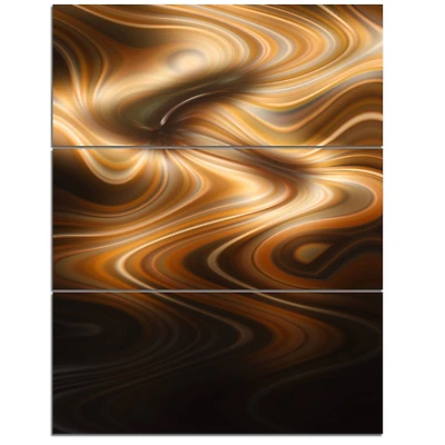 Designart - Brown Curved Waves Texture