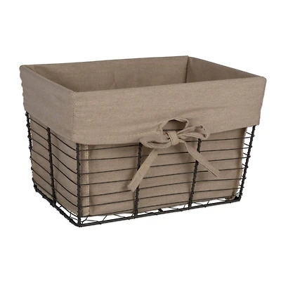 DII® Desert Taupe Lined Vintage Wire Basket