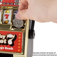 Toy Time Lucky 7s Tabletop Slot Machine Coin Bank