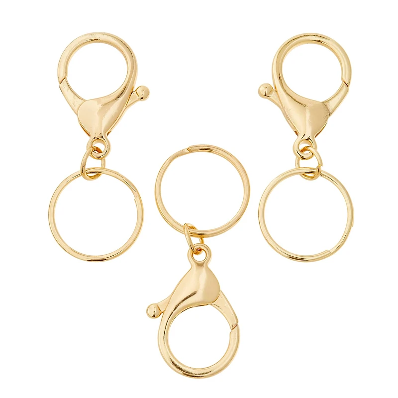 Premium Metals Gold Keyring Lobsters by Bead Landing™