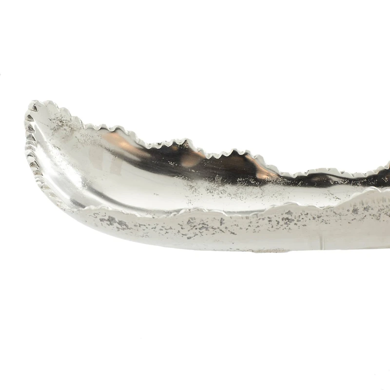 Silver Aluminum Contemporary Tray