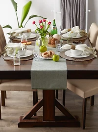 DII® 72" Chambray Ribbed Cotton Table Runner