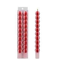 11.25" Red & White Peppermint Unscented Taper Candles, 2ct. by Ashland®