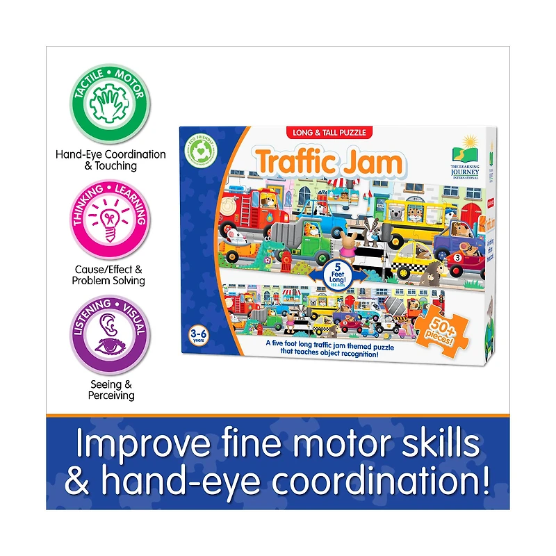 Long & Tall Puzzle - Traffic Jam: 50+ Pcs