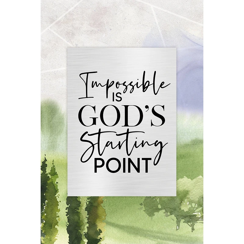 Impossible Is God's Plaque with Easel and Wall Hanger