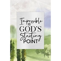Impossible Is God's Plaque with Easel and Wall Hanger