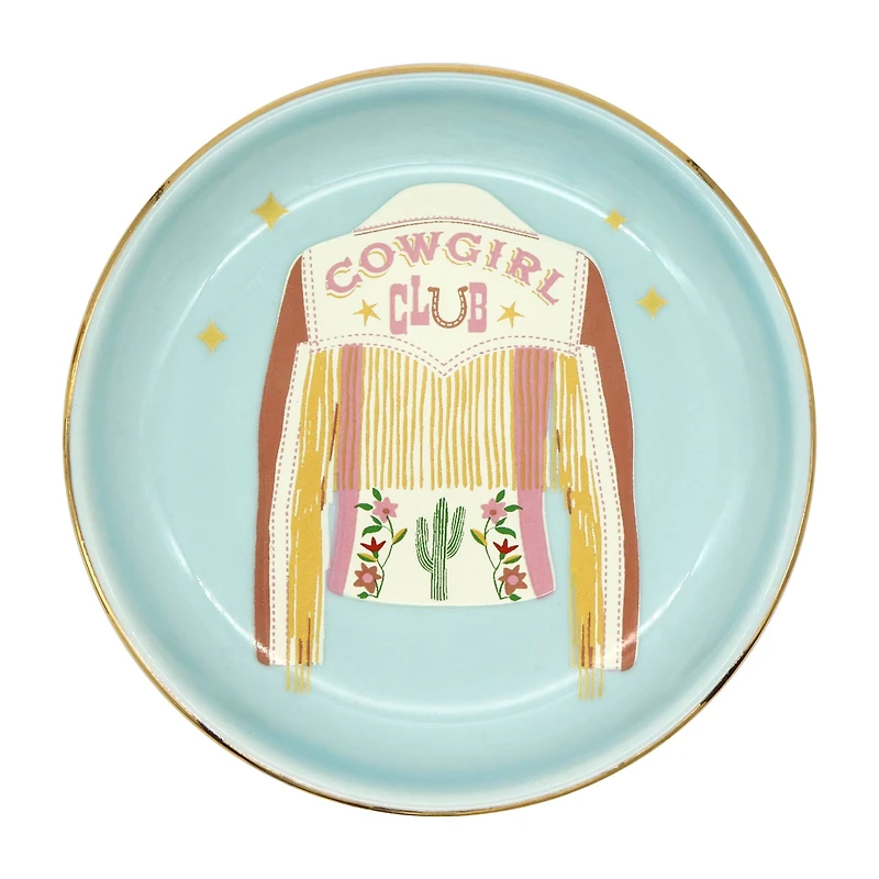 Assorted 4.25" Cowgirl Ceramic Trinket Dish by Fab Finds