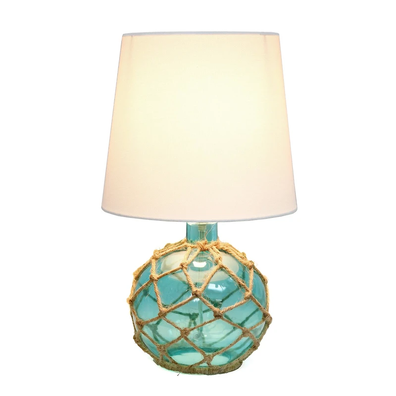 Lalia Home 15" Glass Rope Table Lamp with Shade