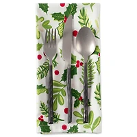 DII® Boughs Of Holly Print Napkin Set, 6ct.