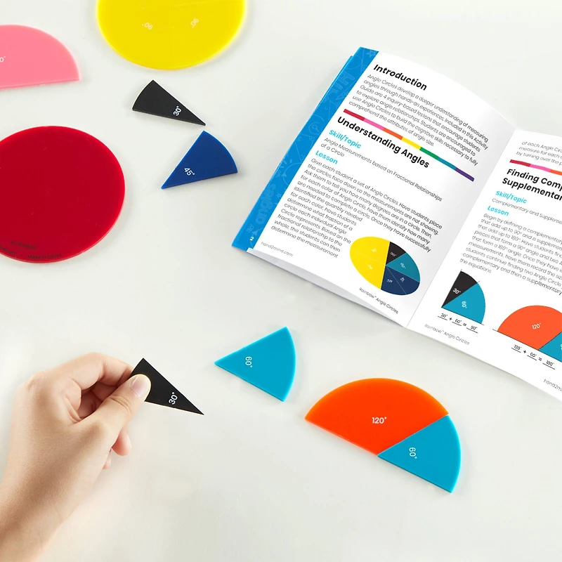 Hand2mind® Rainbow® Angle Circles Small Group Set, 6ct.