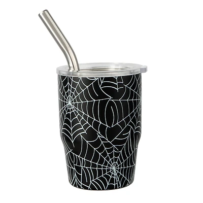 3oz. Black Spiderwebs Mini Stainless Steel Insulated Tumbler by Ashland®