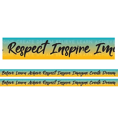 Charles Leonard Motivational Words Theme Magnetic Border, 48ft.