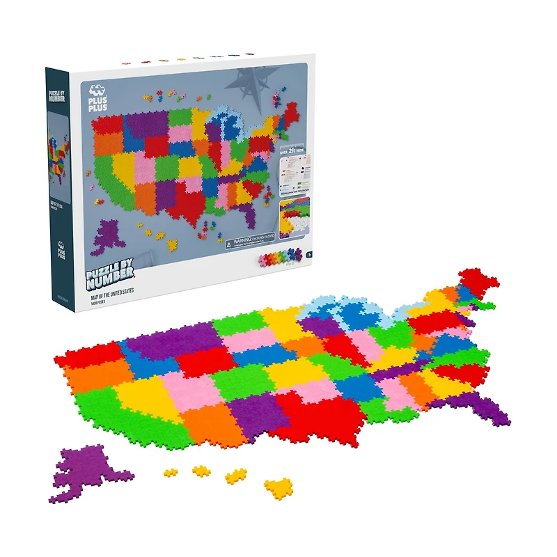 Puzzle By Number - Map of the United States: 1400 Pcs