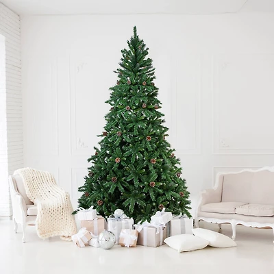 10ft. Unlit Two-Tone Buckeye Glittered Pine Artificial Christmas Tree