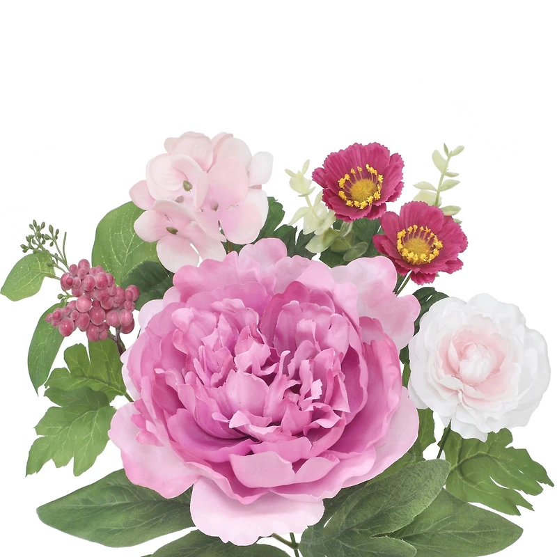 21" Pink Peony, Ranunculus & Hydrangea Bush by Ashland®