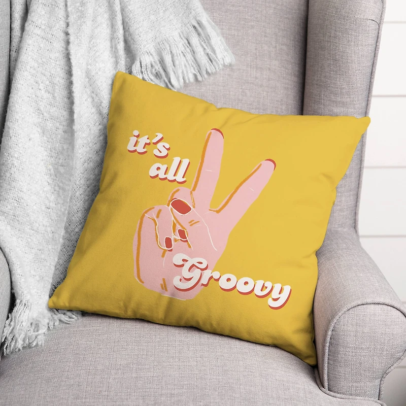 It's All Groovy Throw Pillow
