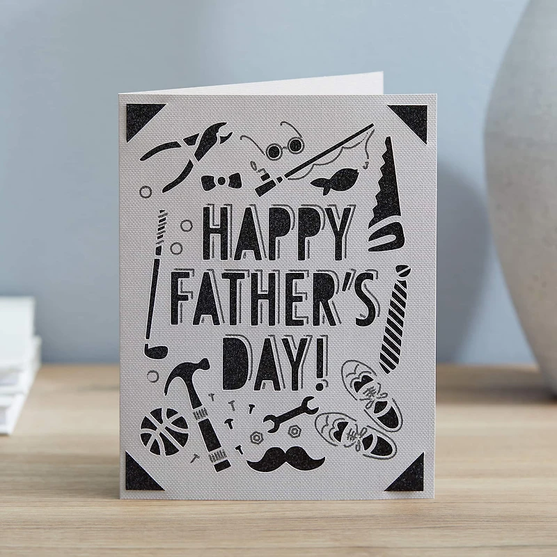 Cricut Joy™ Insert Cards Gray & Black Glitter