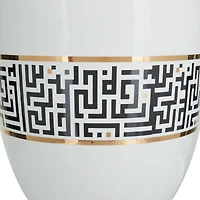 Gold Dolomite Glam Vase, 15" x 8" x 8"