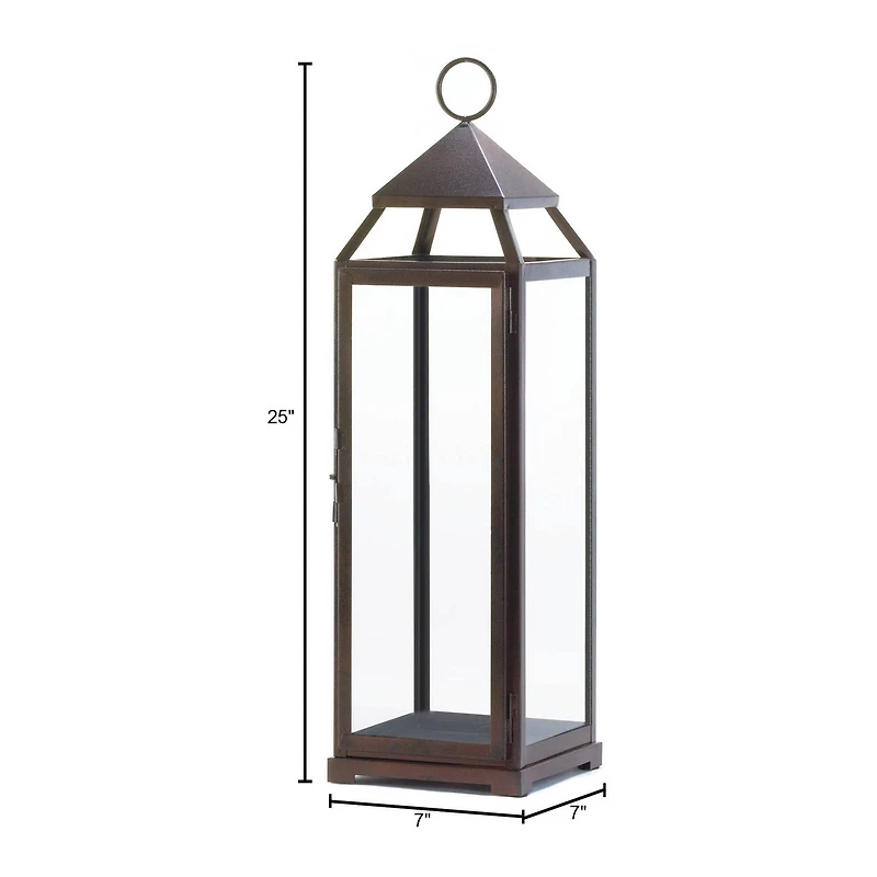 25'' Bronze Contemporary Lantern